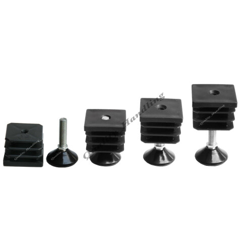 Levelling feet M10x37 nylon base 50mm threaded inserts - set of 4 1
