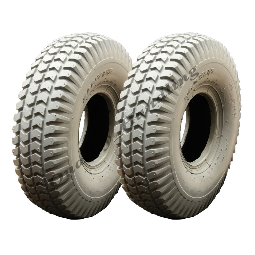 Wanda Grey Mobility Scooter Tyres 260X85, 3.00-4, Non Marking - Set Of 2