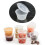 100X 4oz Clear Plastic Containers Tubs with Attached Lids Food 3