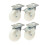 Parnells Rodízios de nylon de 150mm e 6" - rodízios giratórios e com freio de 300kg cada - conjunto de 4 1
