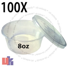 100 Containers for baby food & multi use storage strong round pots