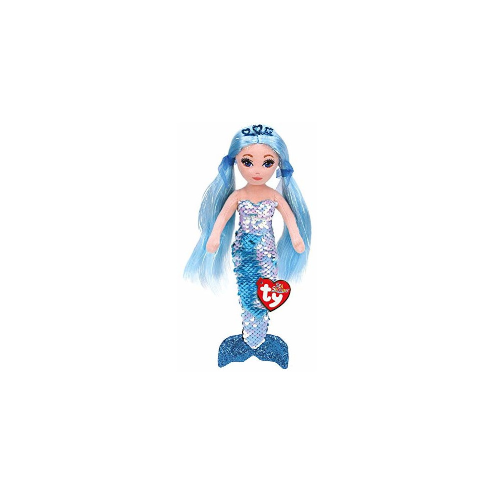 Ty Flippables TY02102 Soft Toy Indigo Sequins the Mermaid Blue