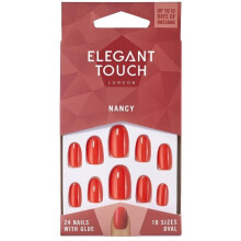 24pc Elegant Touch Stick On Nails – Nancy Red