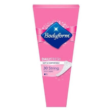 Bodyform Liner - 30 String Daily Liners, Ultra-Thin, Cotton-Soft, Breathable for All-Day Comfort