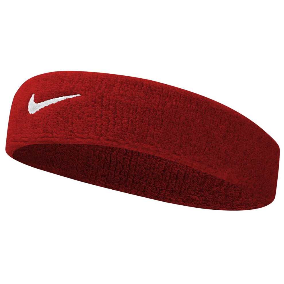 Nike (One Size, Varsity /White) Swoosh Headband | Sports Sweatband Red