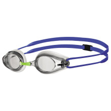 Arena Tracks Swim Goggles White Clear Blue Non-Mirror Lens