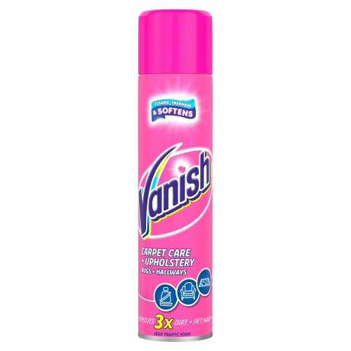 Vanish Powerfoam Carpet Cleaner 600ml FastActing Rug Cleaning Foam