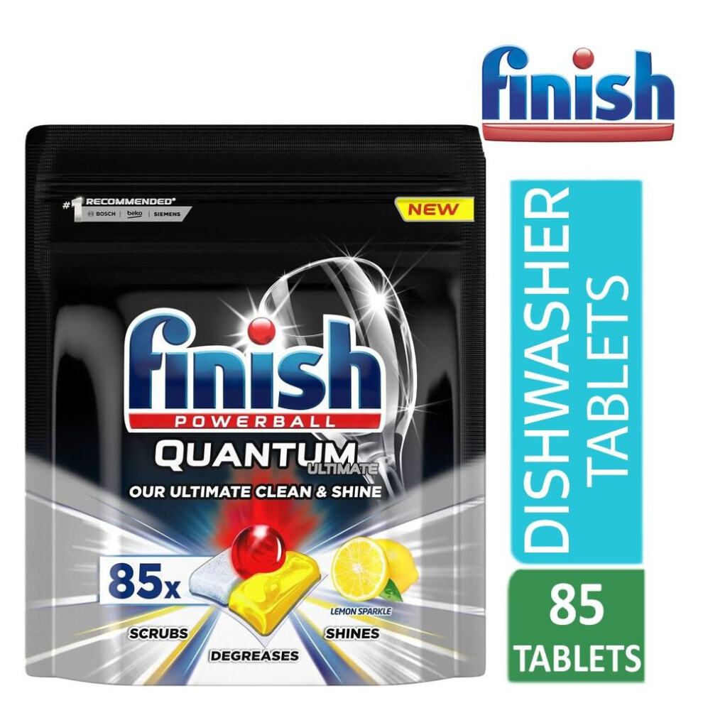 Finish Quantum Ultimate Lemon Dishwasher Tablets (85 Tabs)