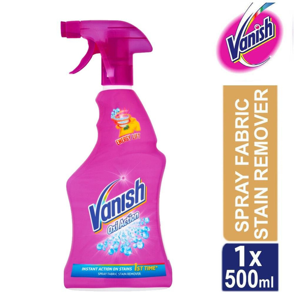 Vanish Oxi Action Versatile Spray Fabric Stain Remover 500ml Energy Lift