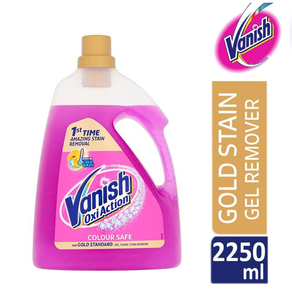 Vanish Gold Oxi Action Gel Stain Remover Fabric Clothes Colour Safe 2250ml