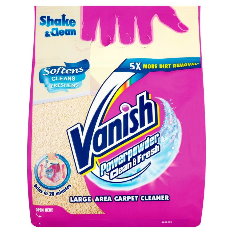 Vanish Carpet Cleaner + Upholstery Power Powder Large Area Cleaning 650g