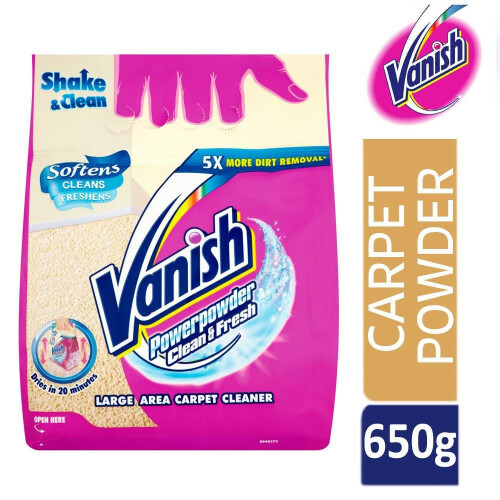 Vanish Carpet Cleaner + Upholstery Power Powder Large Area Cleaning