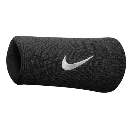 Nike (One Size, Black) Nike Swoosh Doublewide Wristband