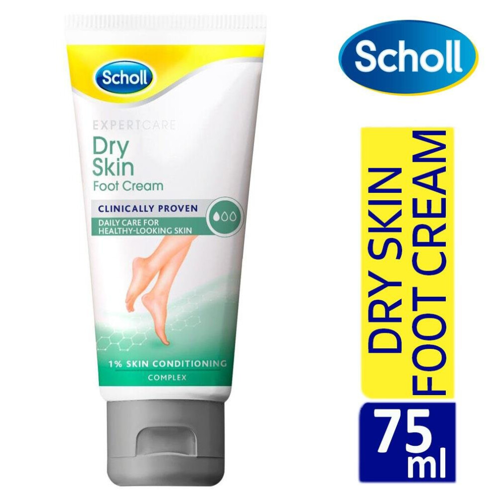 Scholl Expert Care Dry Skin Foot Cream 75ml With Skin Conditioning Complex