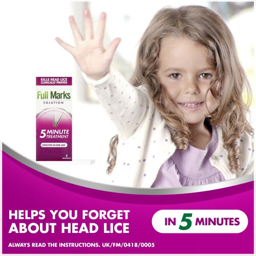 Full Marks Solution Kills Head Lice Clinically Proven 4 Treatments 200 ml 1