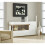 Large Sideboard 3 Door Cupboard Storage Unit Glass Display Cabinet Buffet White 1