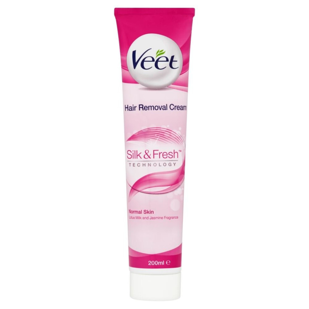 Veet Silk & Fresh Hair Removal Cream 200ml For Normal Skin Lotus Milk & Jasmine