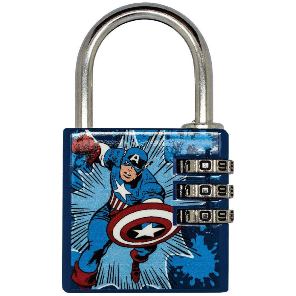 Marvel Comics Captain America Brass Padlock