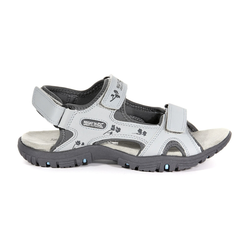 (4 UK, Light Steel/Granite) Regatta Womens/Ladies Haris Sandals