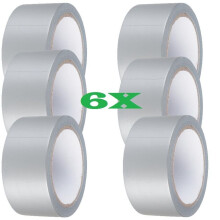 6X HEAVY DUTY SILVER Gaffa Gaffer Cloth Duck Duct Tape Weatherproof