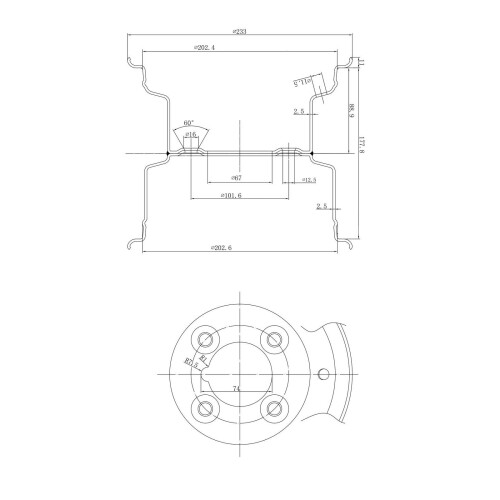 Parnells 8" velg, zitmaaier, quad, 7.00x8 4 nops - set van 2 2