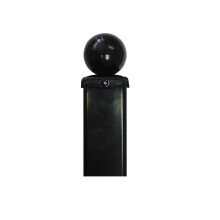 (70mm Sq X 1400mm Long BALL Top) Metal Post 70mm Sq x 1400mm Concrete-in BP70X1400