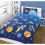 Rocket Duvet Quilt Cover Single Bed Outer Space Ship Stars Ufo Bedding Set Blue 1