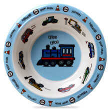 Kids Children Blue Melamine Vehicles Design Bowl Toddler Home Kitchen Food Bowls