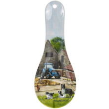 Farmyard Scene Spoon Rest Heat Resistant Kitchen Utensil Spatula Holder Cooking
