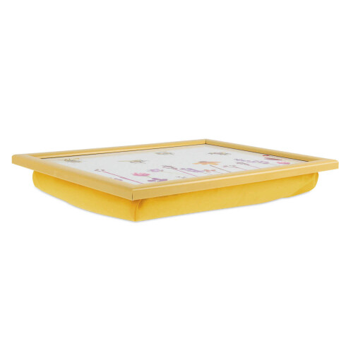 Busy Bees Cushioned Lap Tray Serving Platter Watercolour Florals Print Design 2