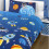 Rocket Duvet Quilt Cover Single Bed Outer Space Ship Stars Ufo Bedding Set Blue 2