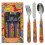 3pc Dinosaur Design Kids Childrens Cutlery Set Plastic Spoon Fork Knife Gift 2