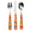 3pc Dinosaur Design Kids Childrens Cutlery Set Plastic Spoon Fork Knife Gift 1