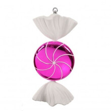 18.5 in. Pink White Swirl Candy