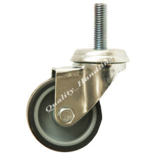 50mm 2" Bolzenloch graue Gummi-Lenkrollen mit Bolzen, 4er Set