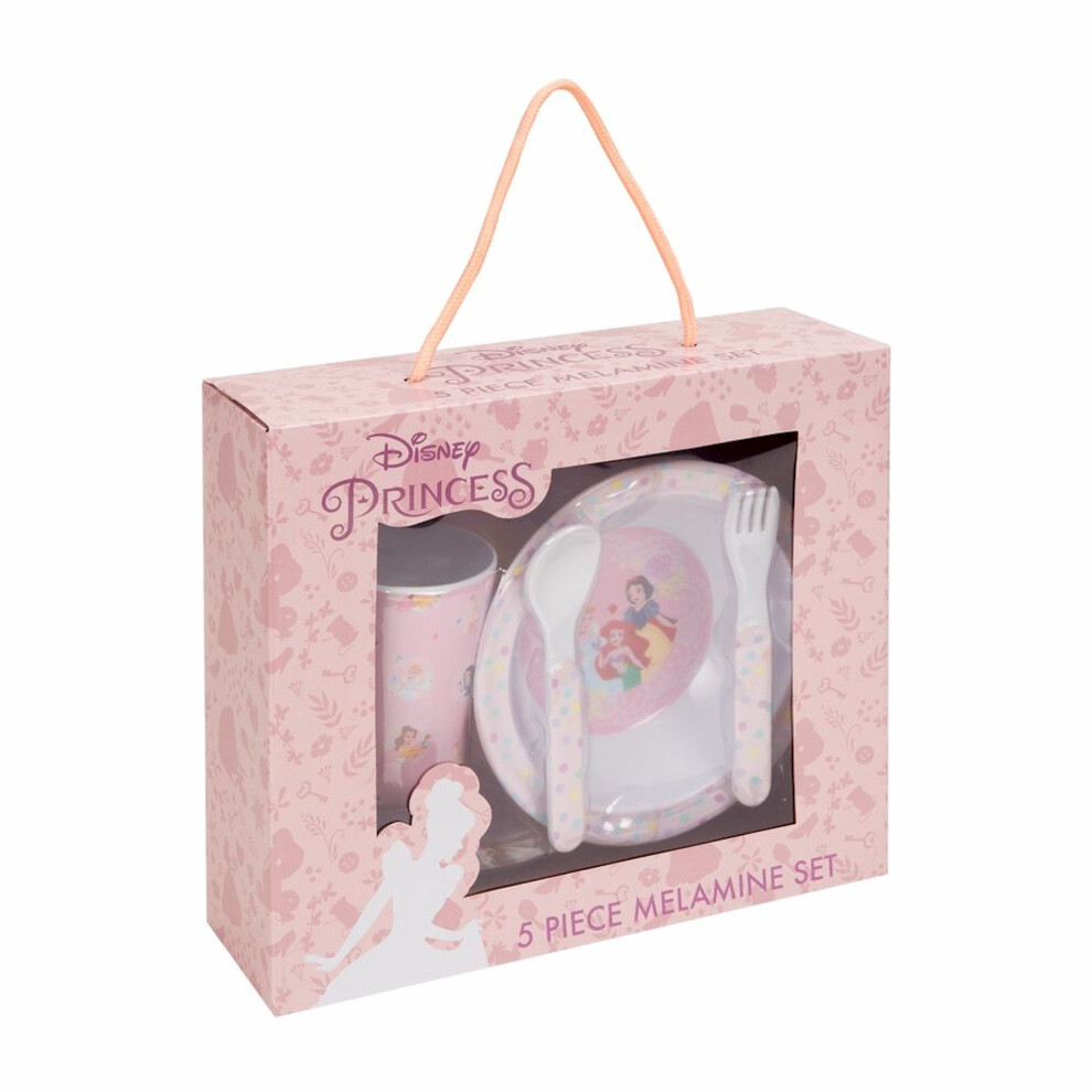 Princess Ariel, Cinderella And Snow Five Piece Dinner Set White Disney