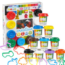 The Magic Toy Shop 22 Pc Creative Kids Modelling Dough Craft Clay Set Boys & Girls Gift Playset