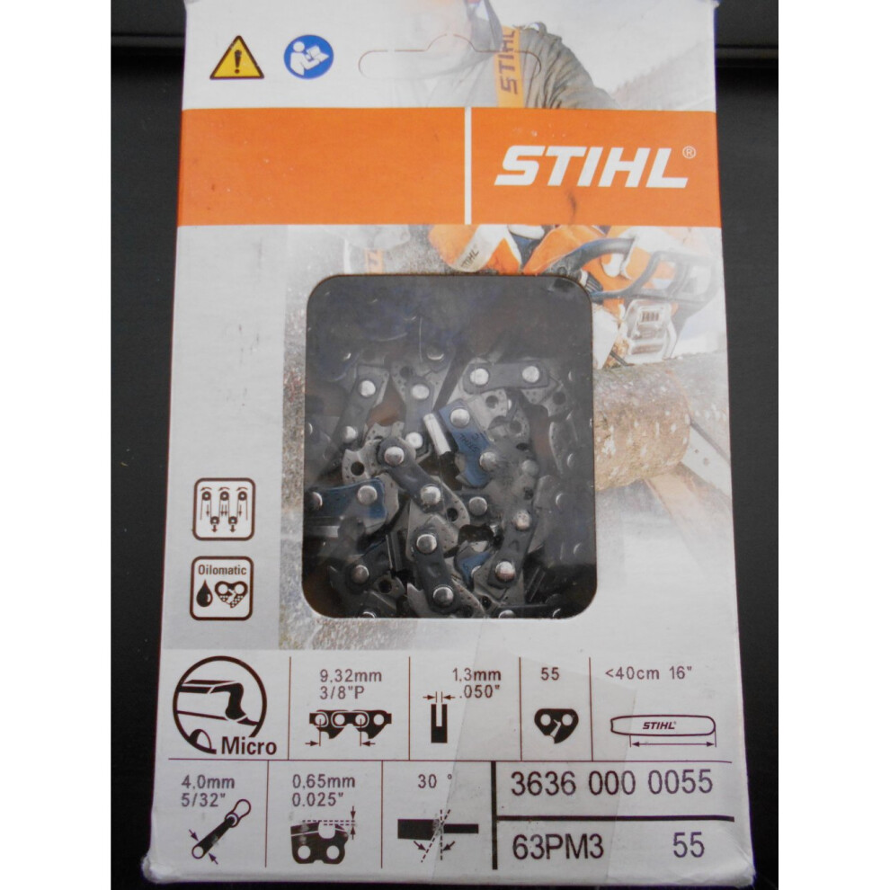 Genuine Stihl 16-inch/40cm Picco Micro Comfort 3 Chainsaw Chain 3/8P