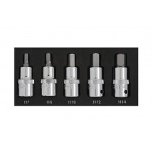 BlueSpot 5PCE 1/2" Drive Hex Bit Set 01507