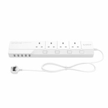 Surge Protected 10 Gang UK Extension Lead RFI Mains & BT Protection 2m