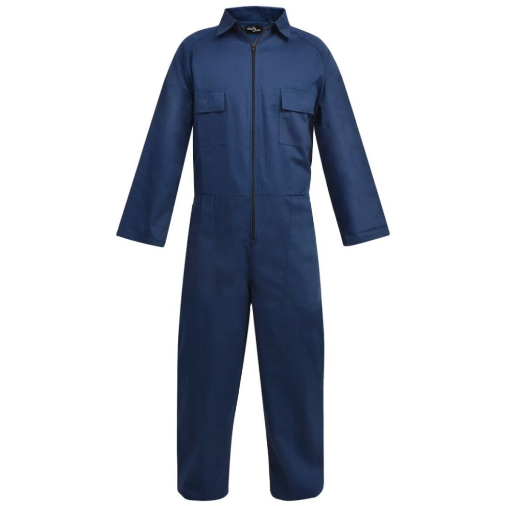 vidaXL Men's Overalls Size L Blue Work Uniform Dungaree Labour Suit Coverall