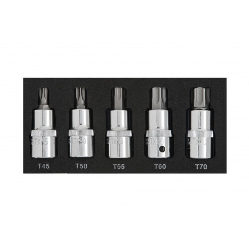 BlueSpot BlueSpot 5PCE 1/2" Drive Torx Bit Set 01505 1