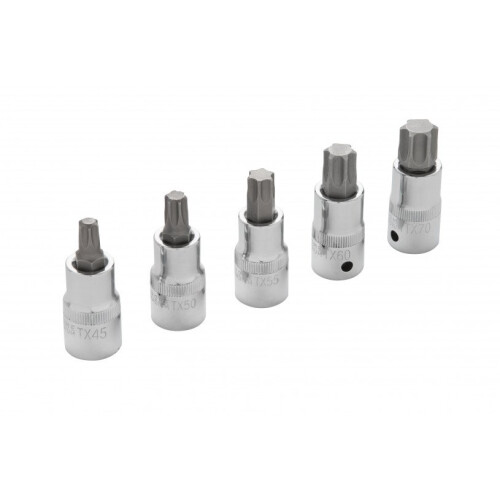 BlueSpot BlueSpot 5PCE 1/2" Drive Torx Bit Set 01505