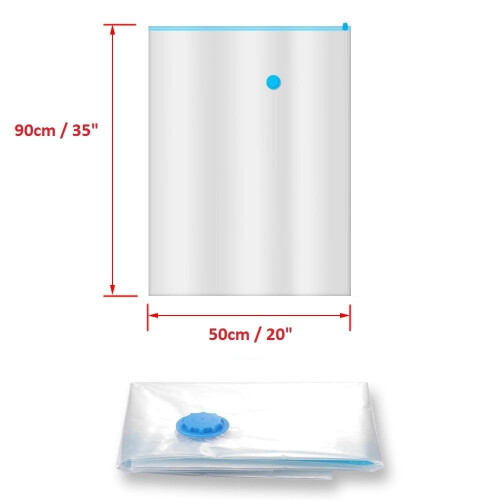 10x Vacuum Storage Bag For Clothes Saving Bag Vaccum Pack Saver 90x50cm 1