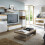 Modern Oak Coffee Table in Gloss white, shelf, Living Room 3