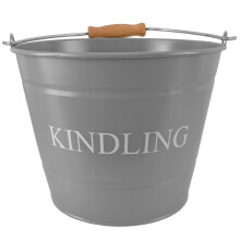 Manor Fireside Metal Grey Small Kindling Bucket