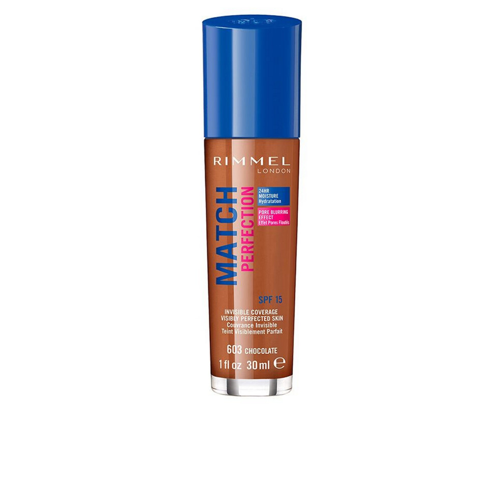 Rimmel London Match Perfection Foundation Invisible Coverage SPF15 30ml Chocolate #603