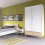 Oslo Wardrobe 2 Doors 2 Drawers in White and Oak 4