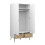 Oslo Wardrobe 2 Doors 2 Drawers in White and Oak 3