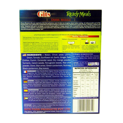 Gits - Ready Meals - Chana Masala - 300g (pack of 2)